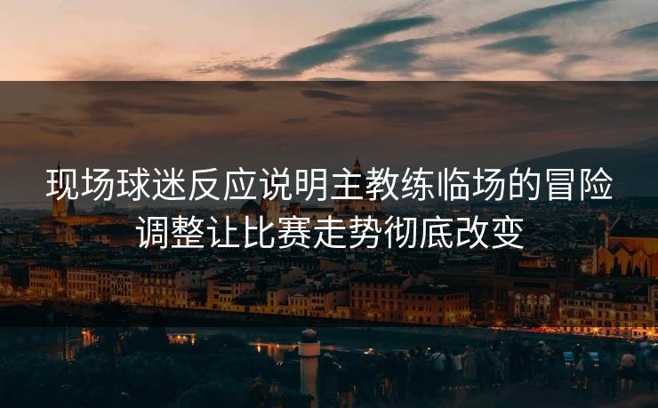 现场球迷反应说明主教练临场的冒险调整让比赛走势彻底改变
